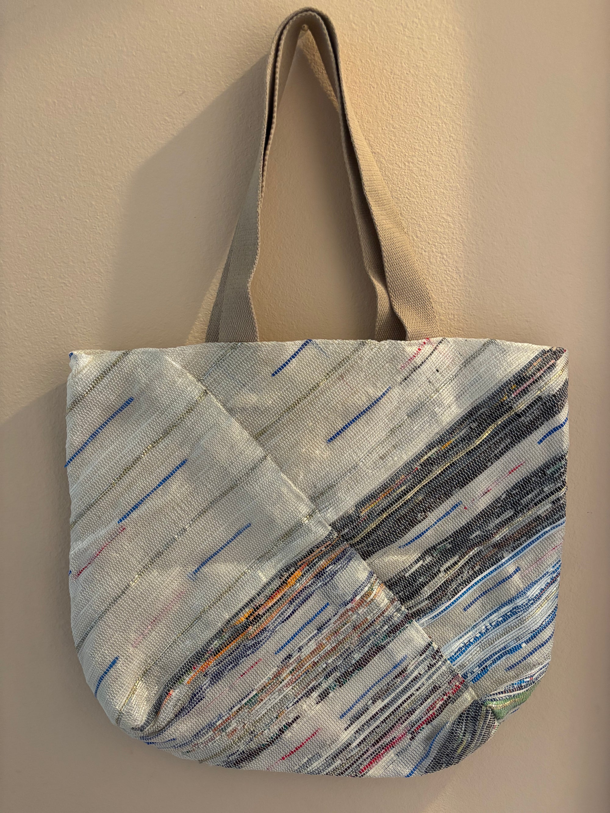 Upcycled Handwoven Beach Bag 001