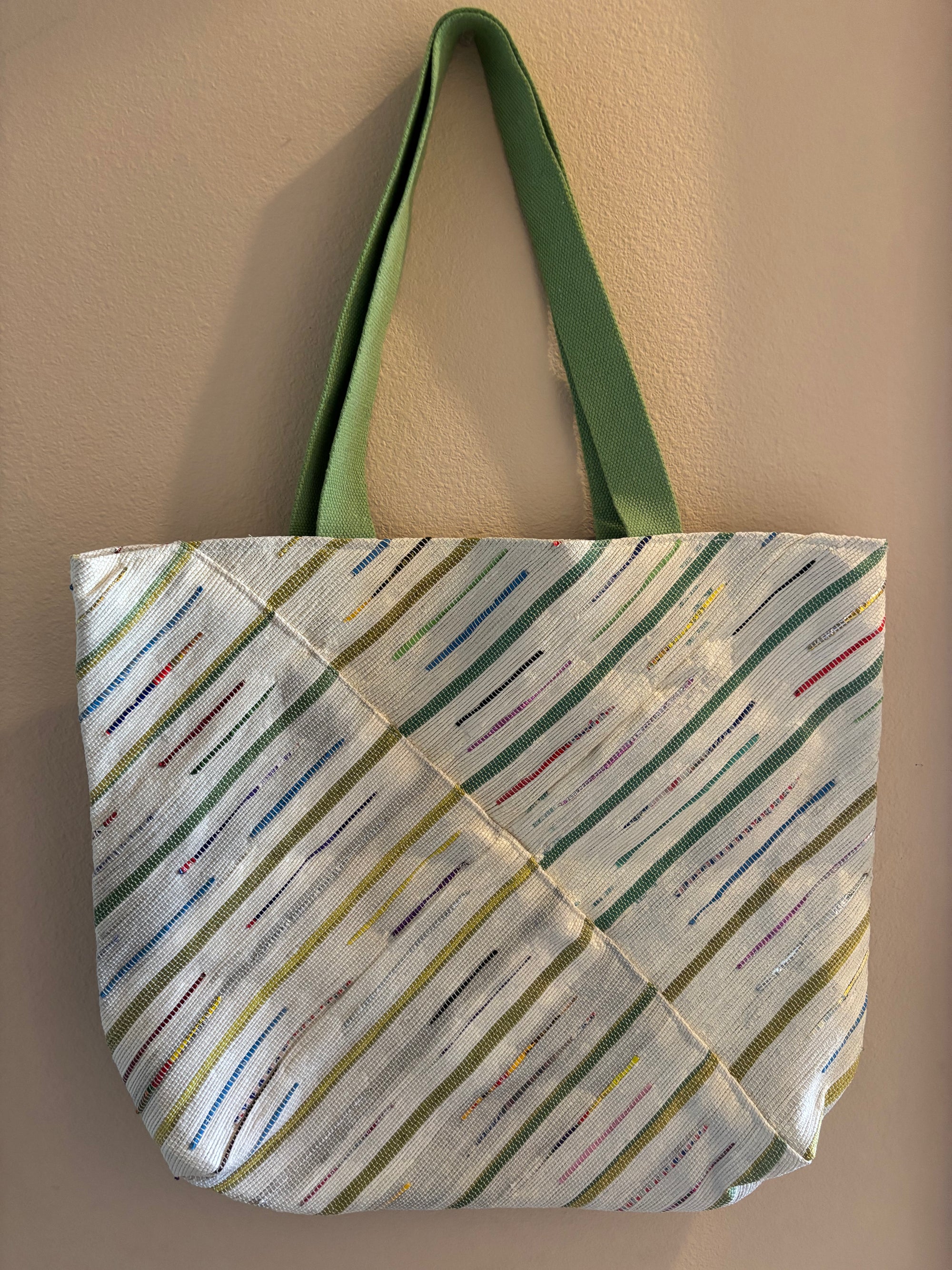 Upcycled Handwoven Beach Bag 002