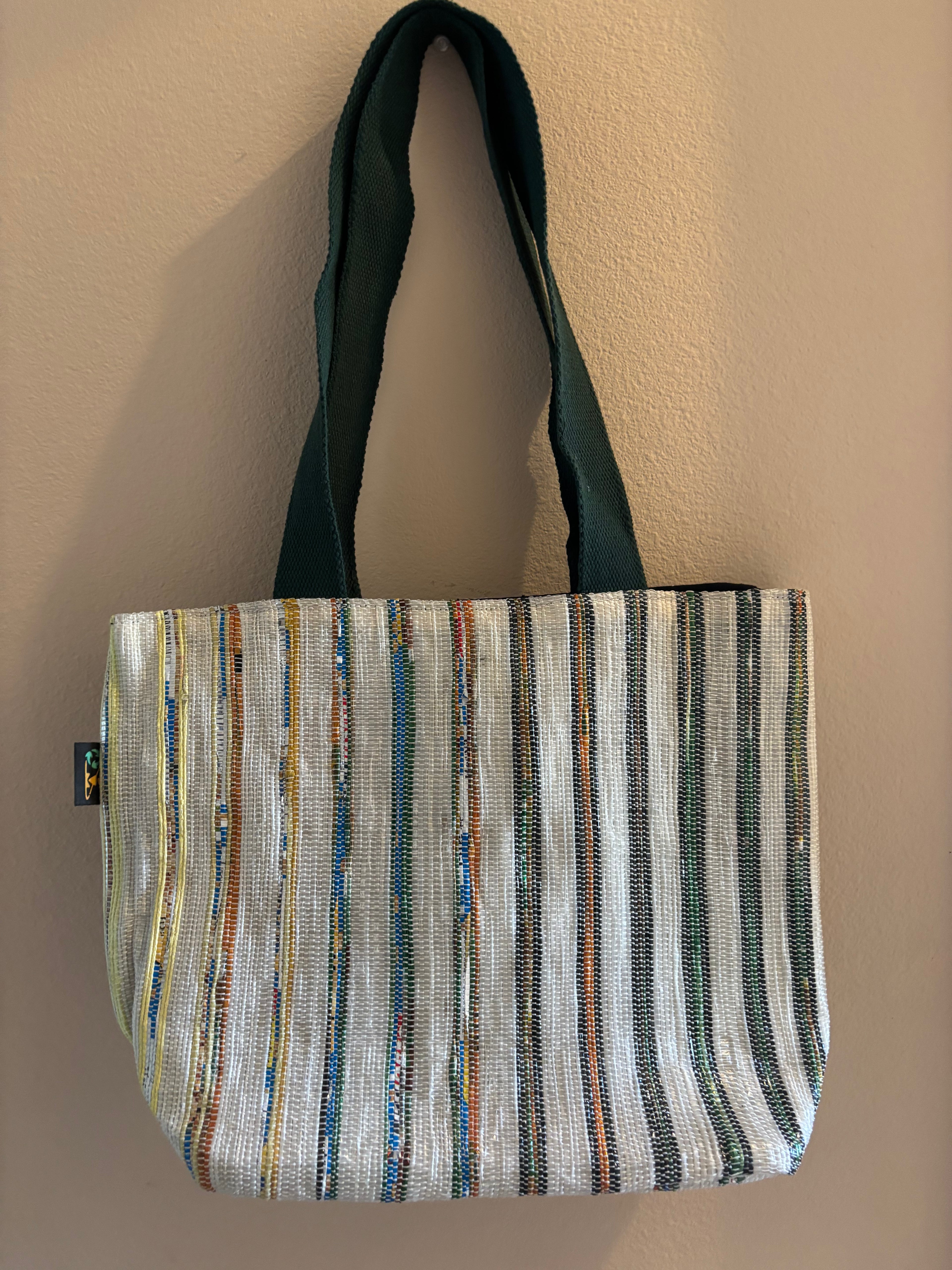 Upcycled Handwoven Shopper Tote 002