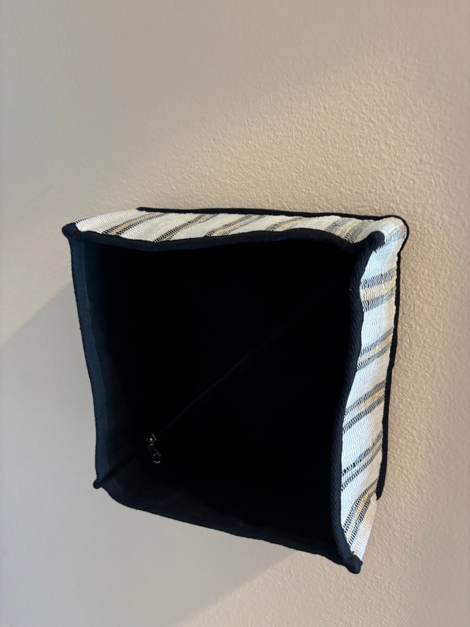 Upcycled Handwoven Collapsable Storage Basket 002