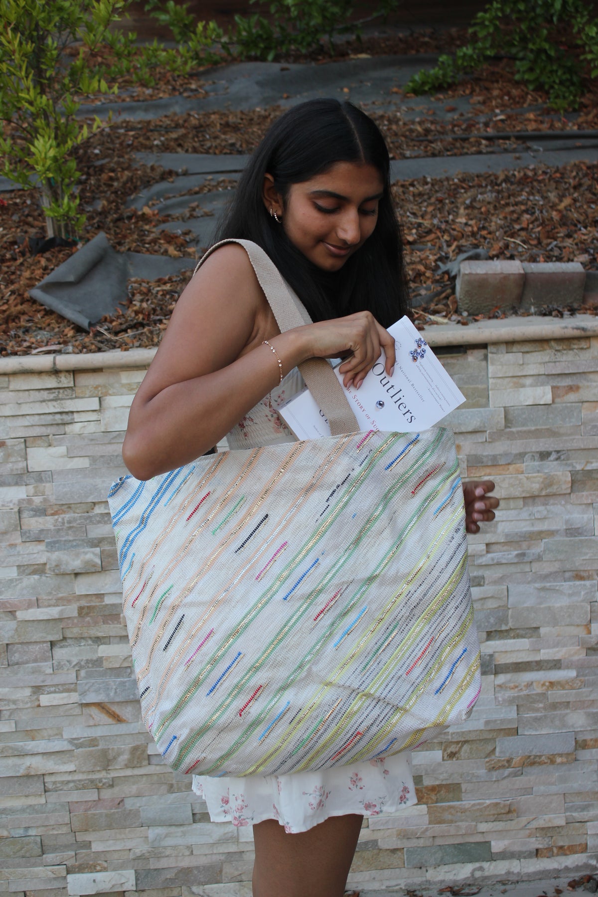 Upcycled Handwoven Beach Bag 001