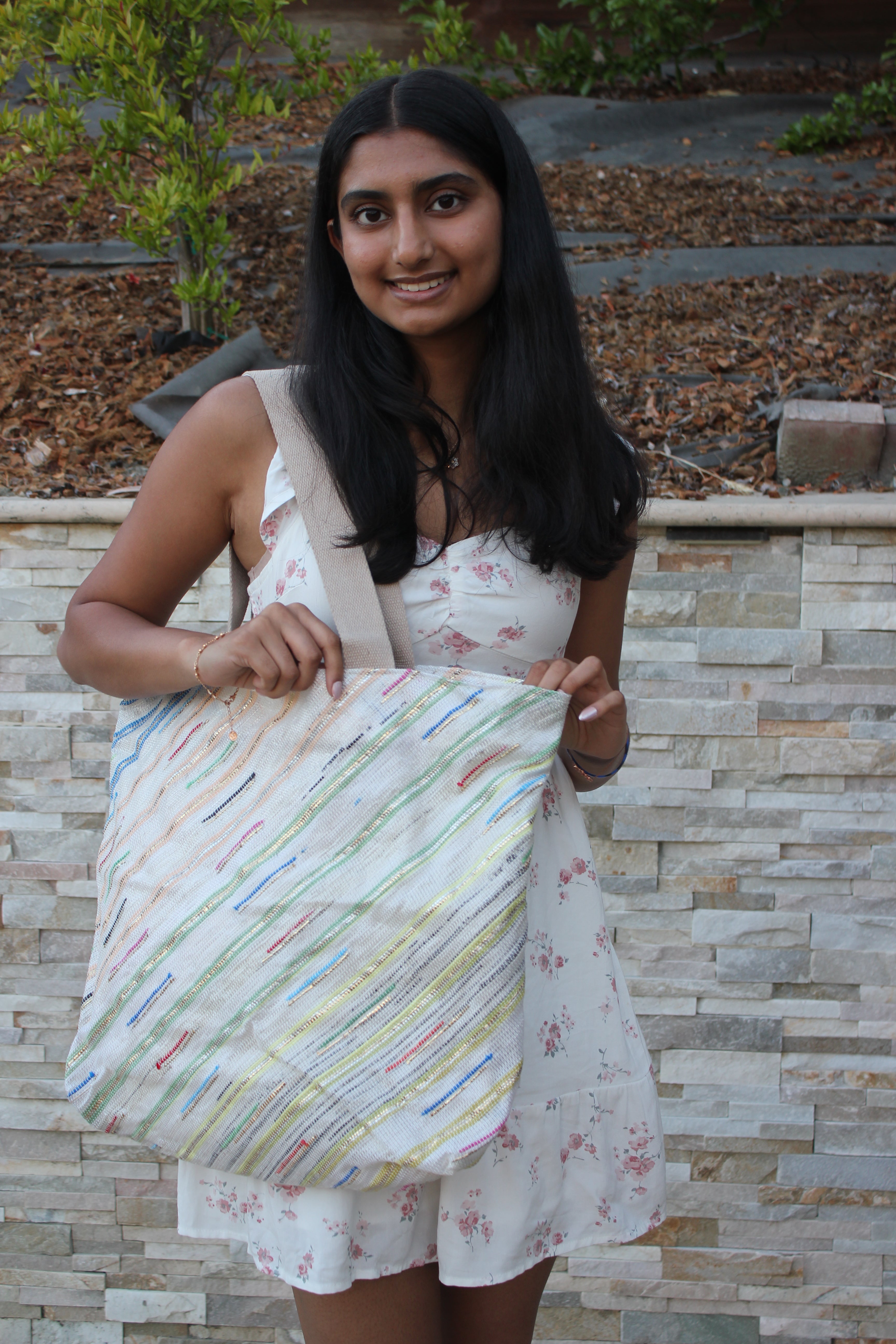 Upcycled Handwoven Beach Bag 001