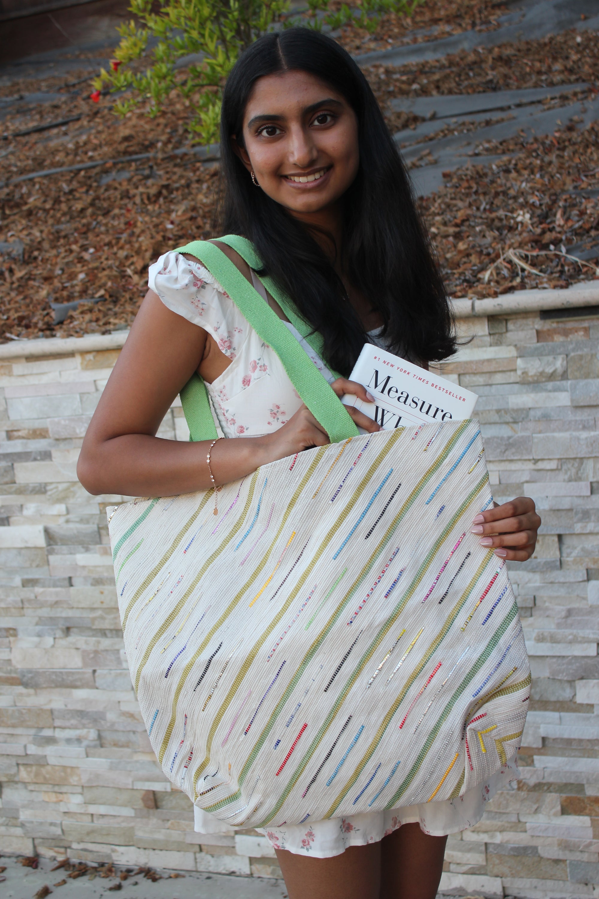 Upcycled Handwoven Beach Bag 002