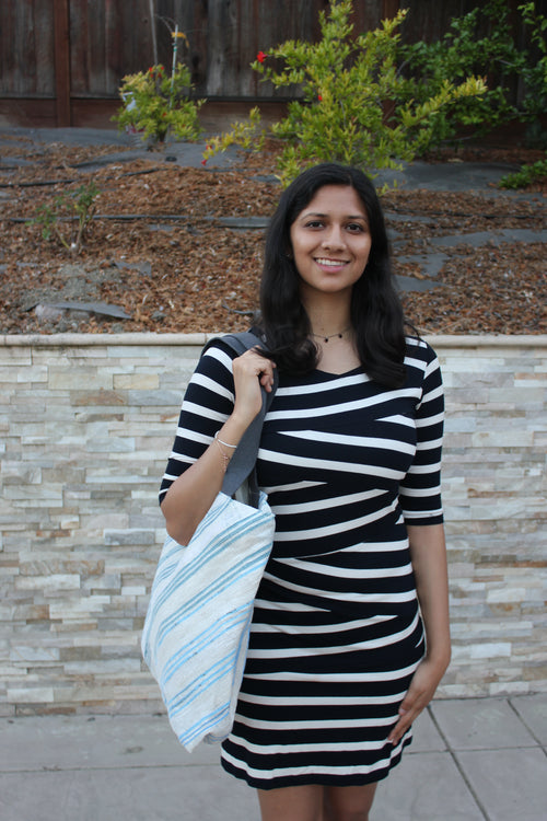 Upcycled Handwoven Beach Bag 003
