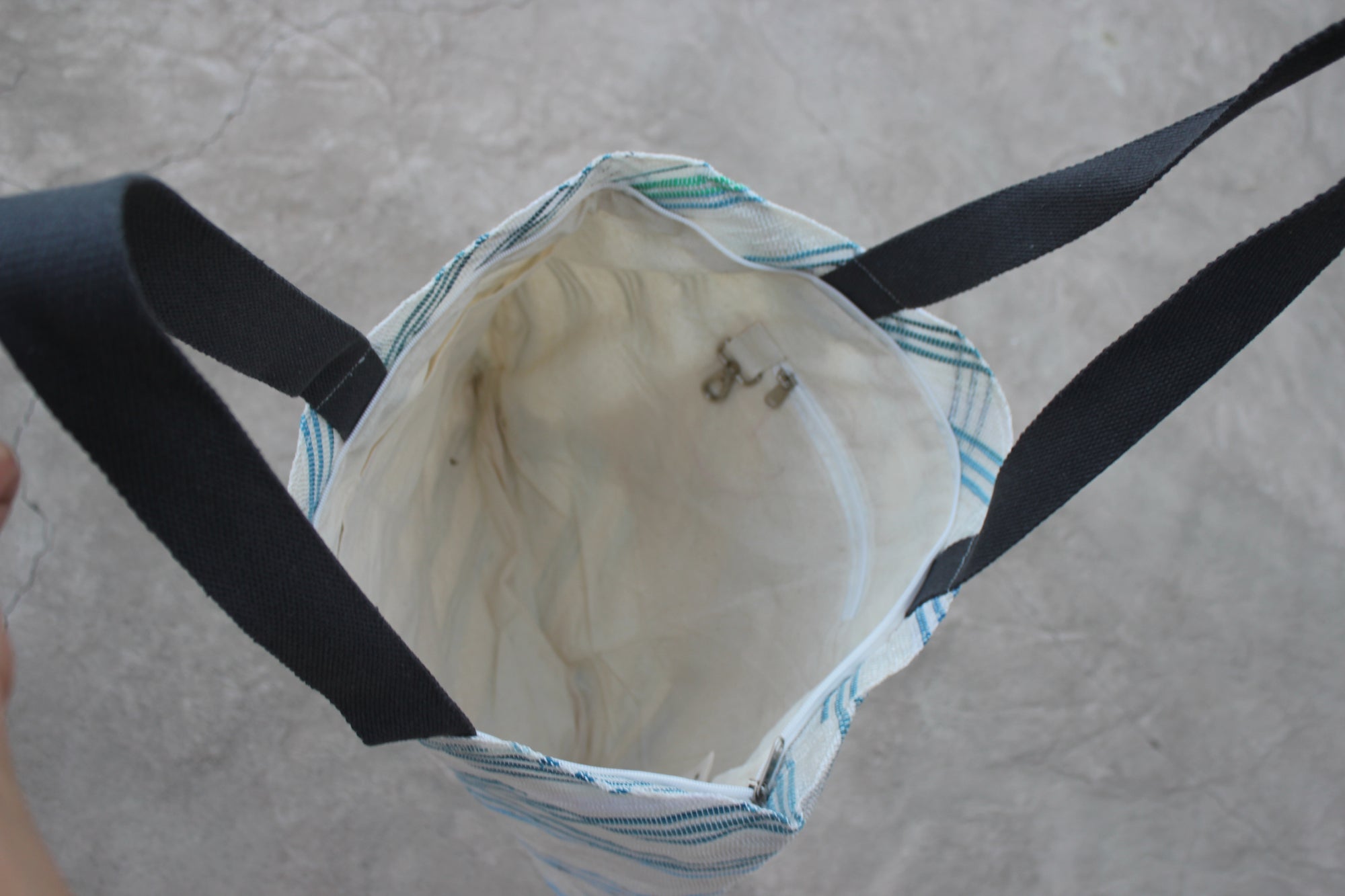 Upcycled Handwoven Beach Bag 003