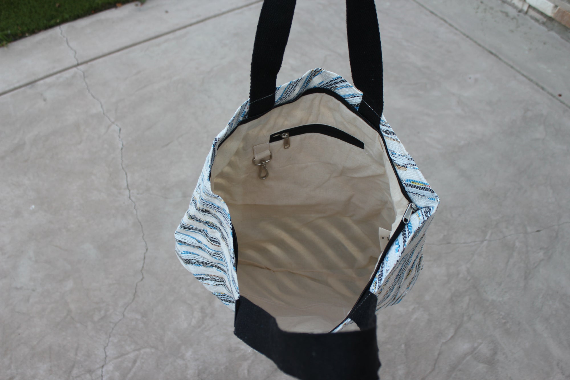 Upcycled Handwoven Beach Bag Designer 001